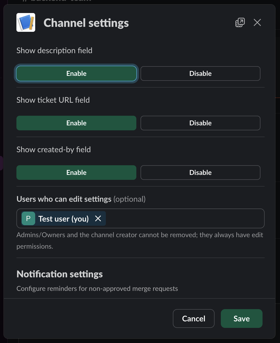 MRBot channel integration
